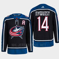 Gustav Nyquist 14 Reverse Retro 2.0 2022 Columbus Blue Jackets Navy Jersey Primegreen