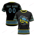 Columbus Blue Jackets Special Blackout Design Custom AOP T-Shirt - Black