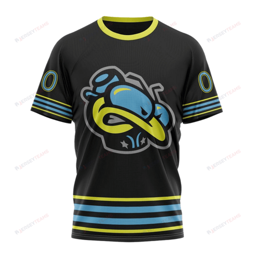 Columbus Blue Jackets Special Blackout Design Custom AOP T-Shirt - Black