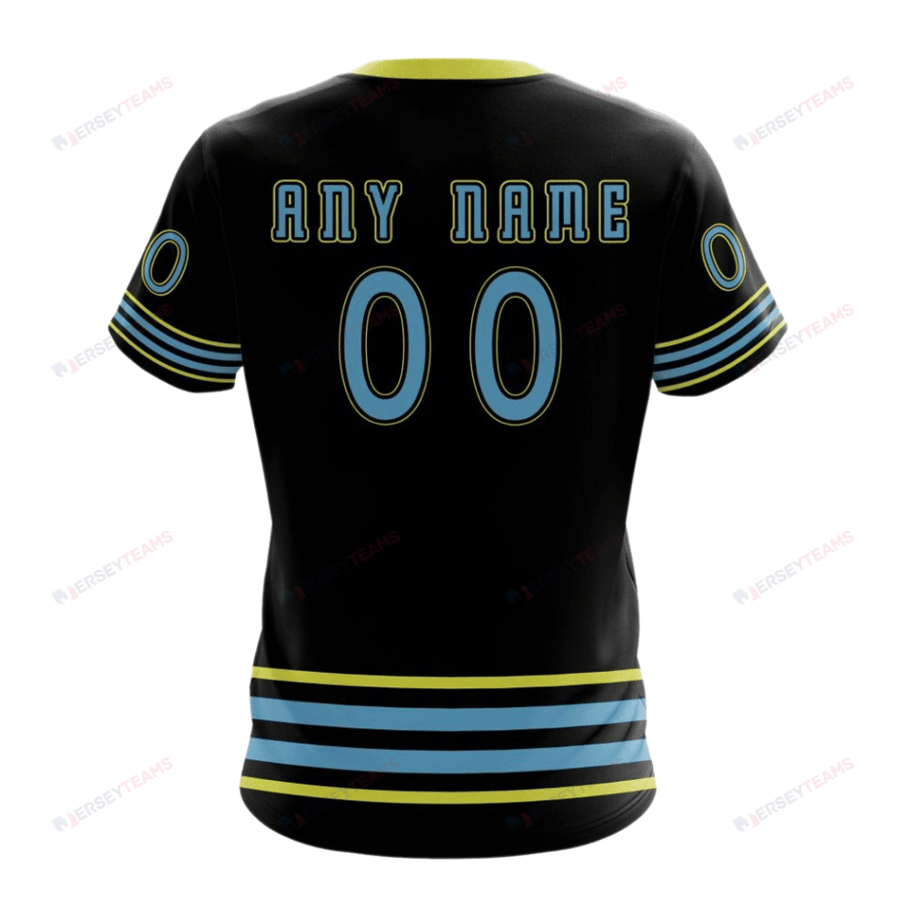 Columbus Blue Jackets Special Blackout Design Custom AOP T-Shirt - Black