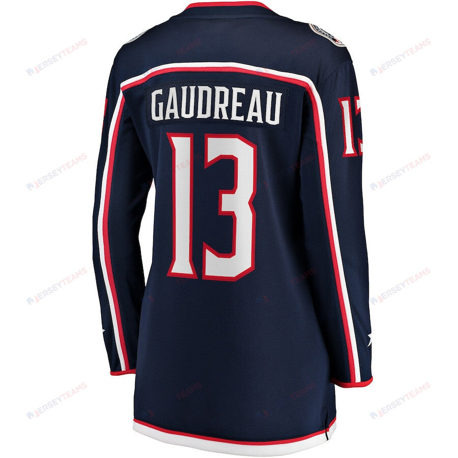 Johnny Gaudreau 13 Columbus Blue Jackets Women's Breakaway Jersey - Navy