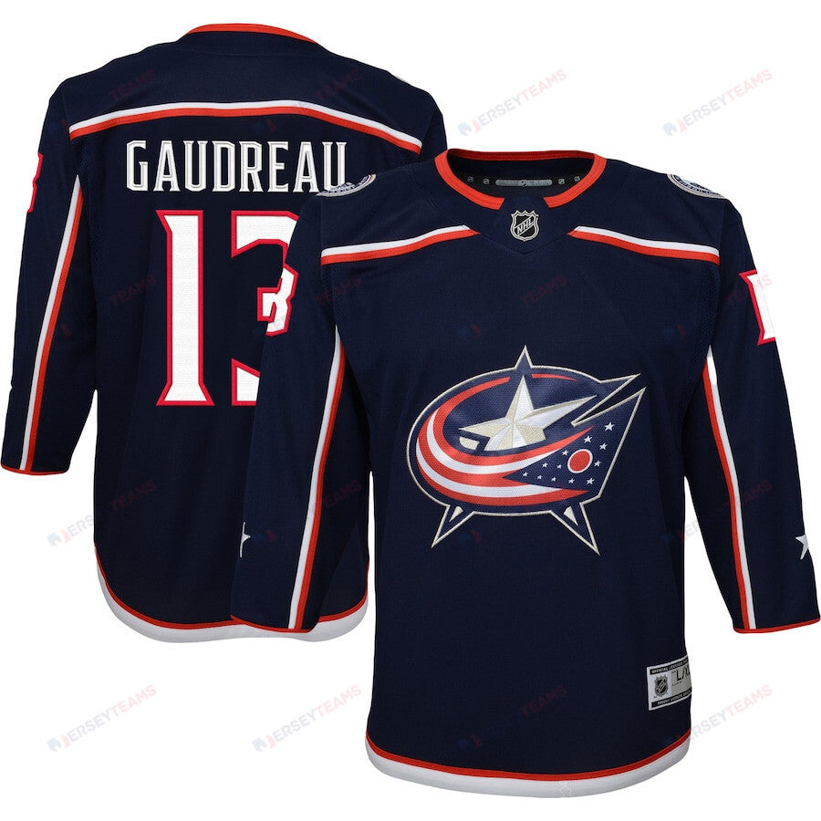 Johnny Gaudreau 13 Columbus Blue Jackets Youth Breakaway Jersey - Navy