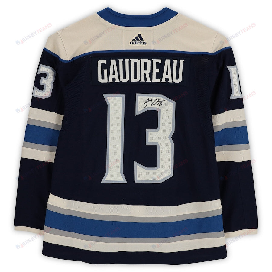 Johnny Gaudreau 13 Signature Columbus Blue Jackets Alternate Jersey - Men
