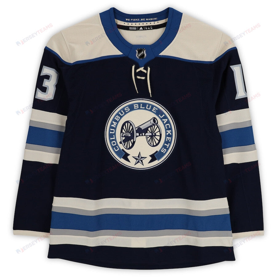 Johnny Gaudreau 13 Signature Columbus Blue Jackets Alternate Jersey - Men