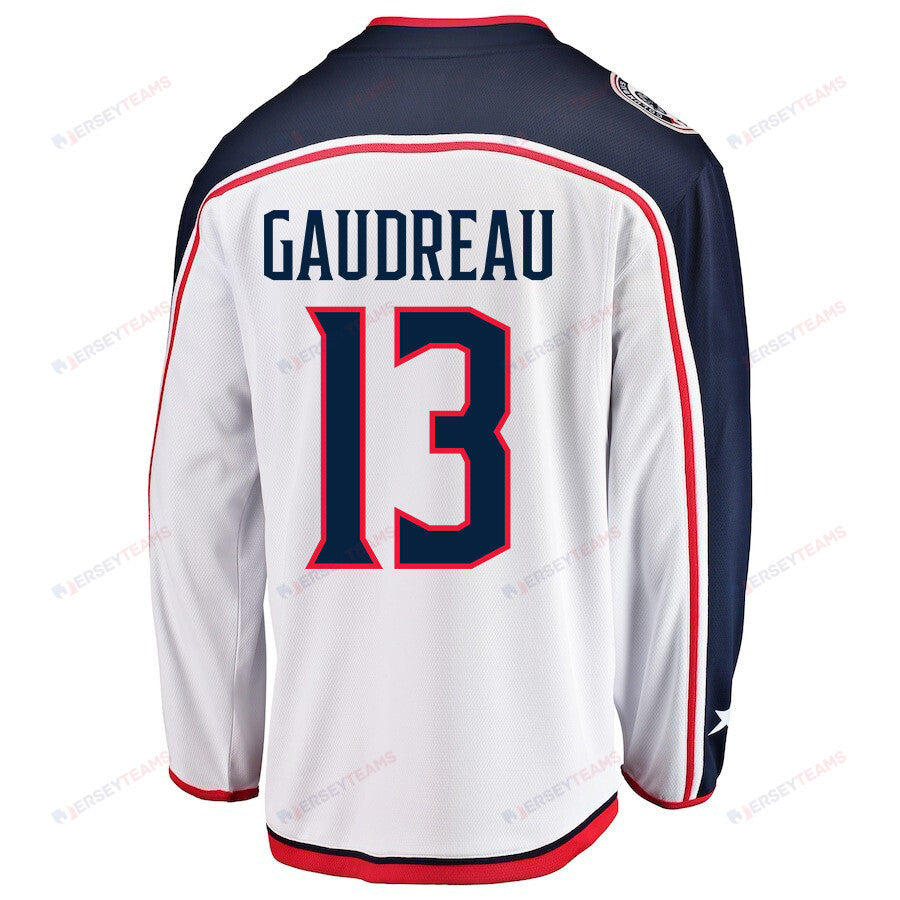 Johnny Gaudreau 13 Columbus Blue Jackets Prime Green Away Men Jersey - White