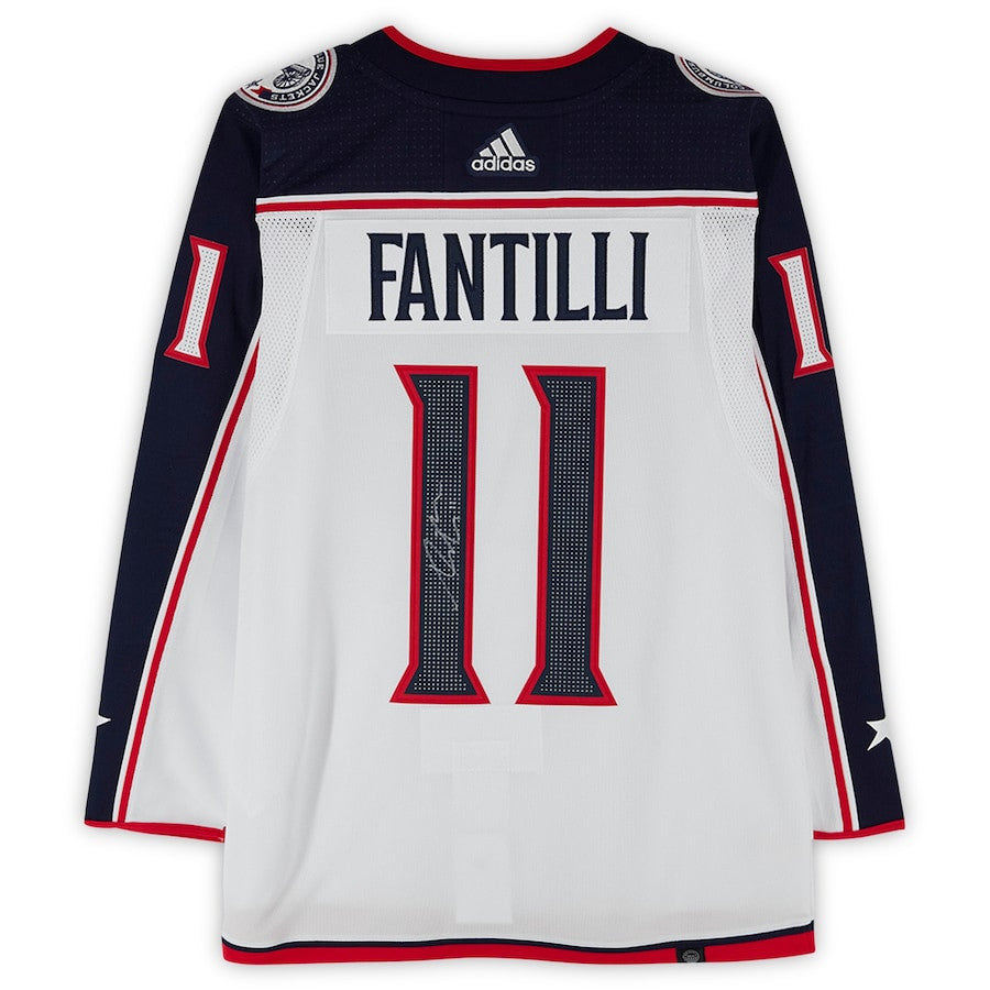 Adam Fantilli 11 Signed Columbus Blue Jackets Autographed Jersey - White