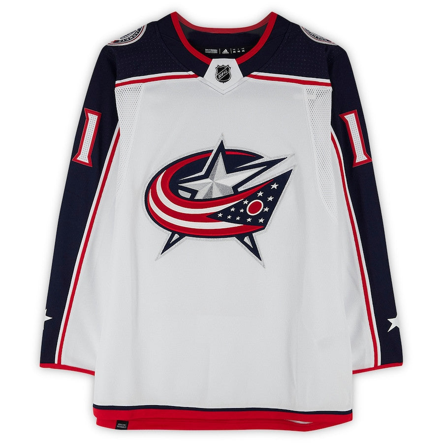 Adam Fantilli 11 Signed Columbus Blue Jackets Autographed Jersey - White