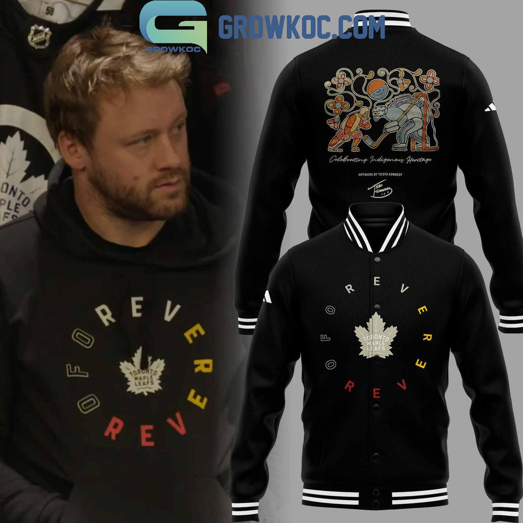 Toronto Maple Leafs Forever Indigenous Celebration 2024 Baseball Jacket - All Over Printed - Black - All-Over-Printed Jacket