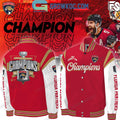 Florida Panthers Stanley Cup Champions Baseball Jacket - All Over Printed - Red - All-Over-Printed Jacket