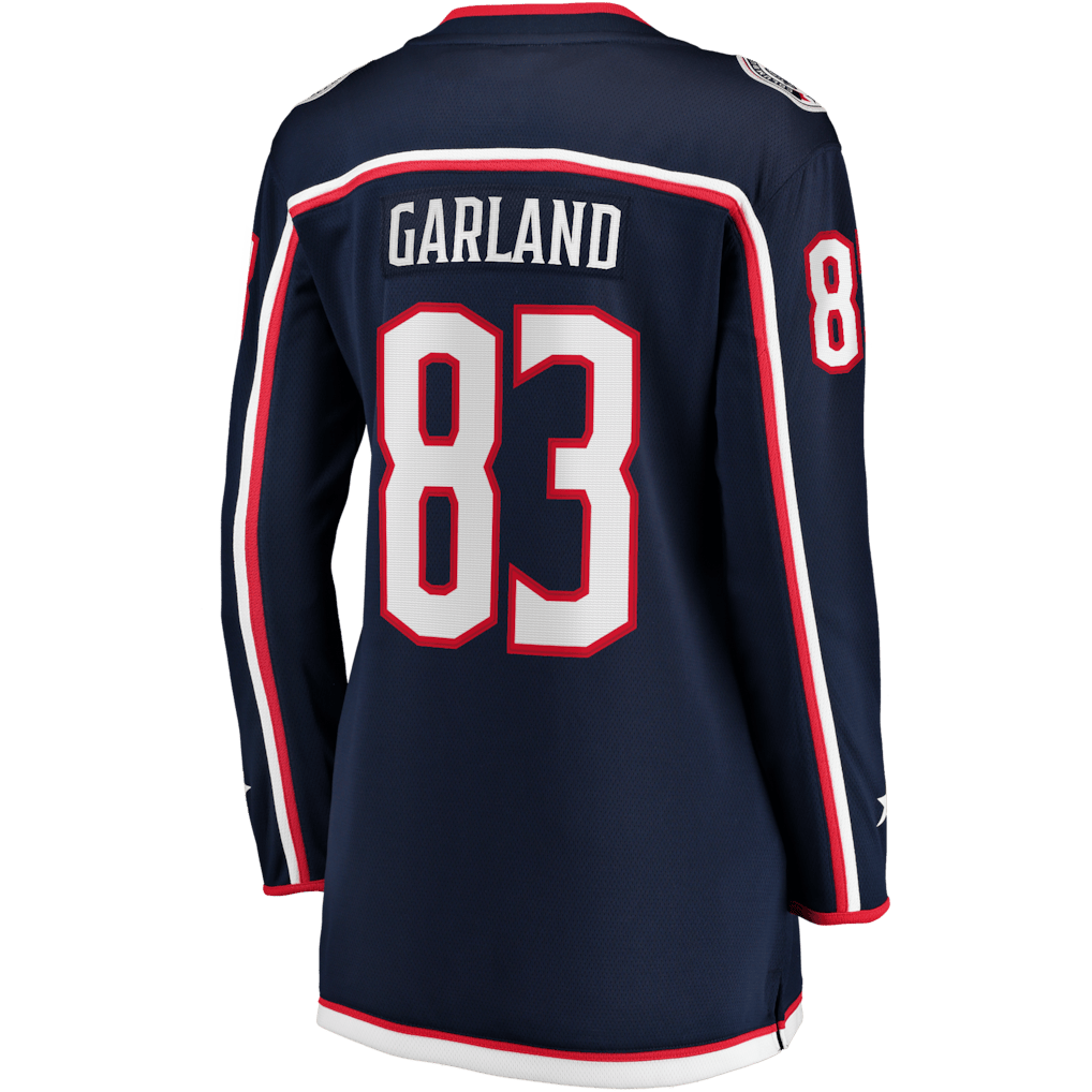 Conor Garland 83 Columbus Blue Jackets Indiana Women's Home Breakaway Jersey - Navy