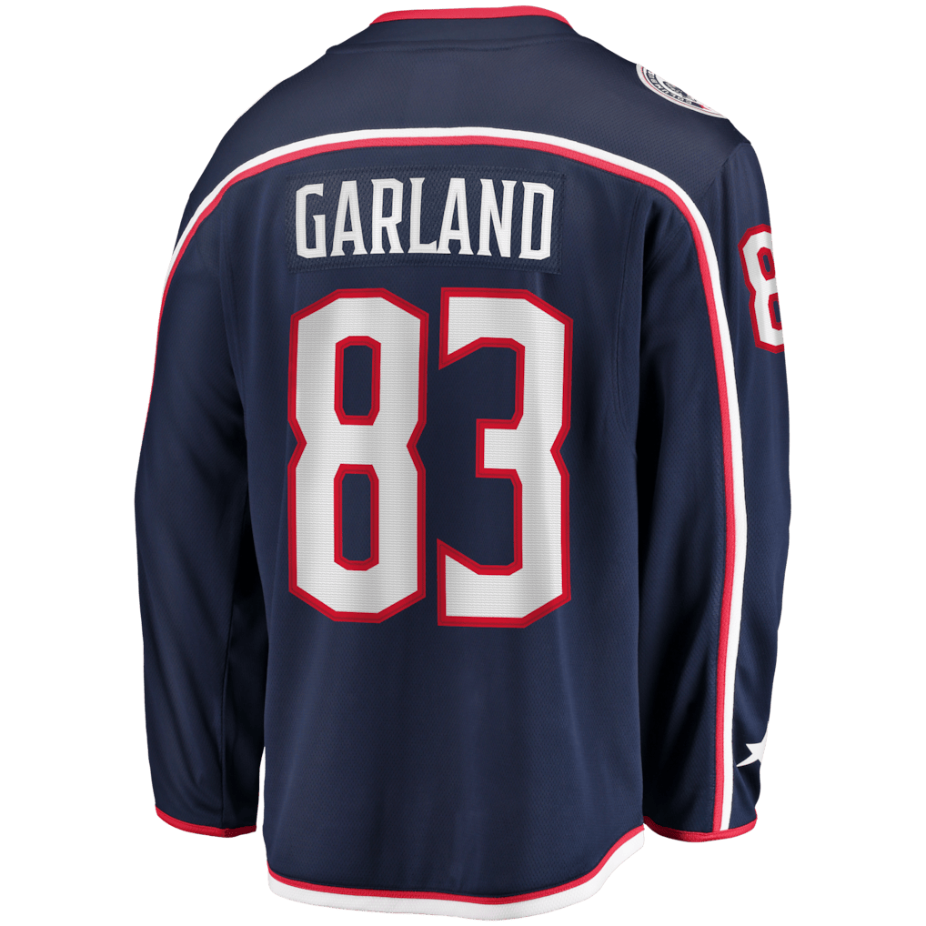 Conor Garland 83 Columbus Blue Jackets Home Breakaway Men Jersey - Navy