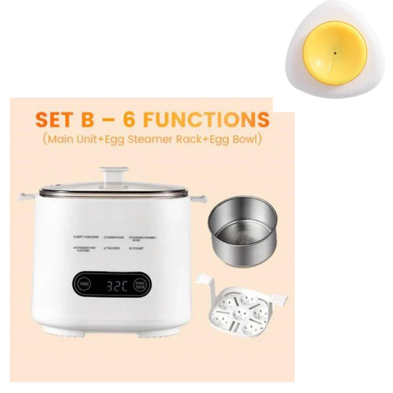 🎁2025 Neues Design🥚✨Mini Multi-Functional Egg Cooker Set with Smart Touch Panel
