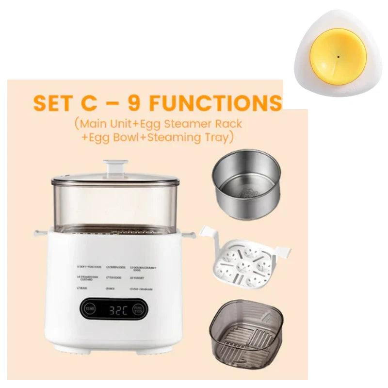 🎁2025 Neues Design🥚✨Mini Multi-Functional Egg Cooker Set with Smart Touch Panel