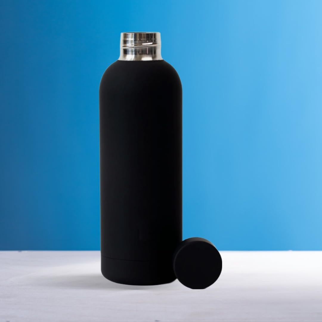 Soft Touch Black Water Bottle - 500ml