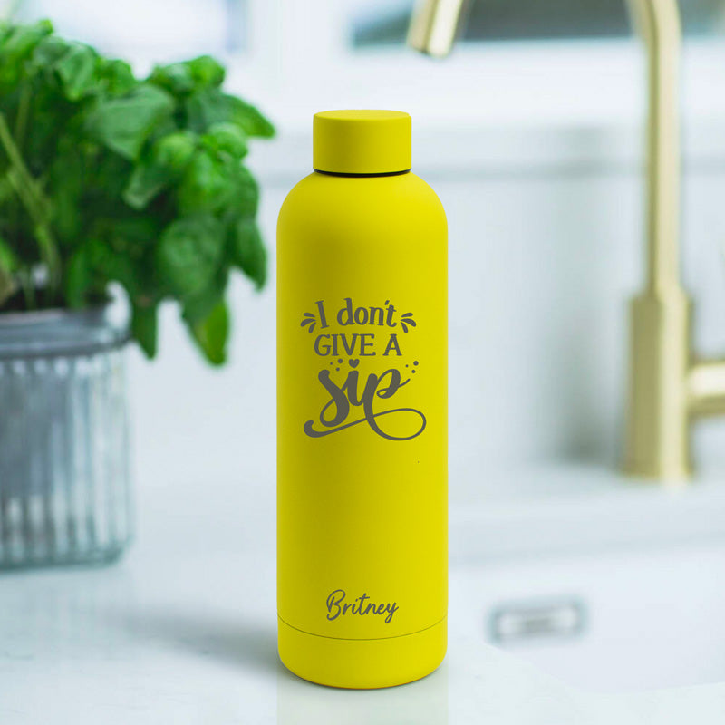Soft Touch Yellow Water Bottle - 500ml