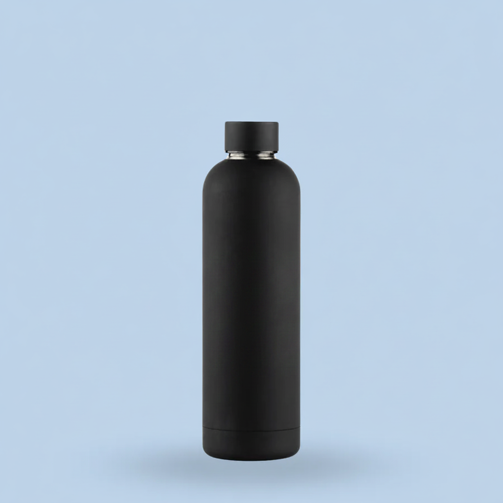 Soft Touch Black Water Bottle - 500ml
