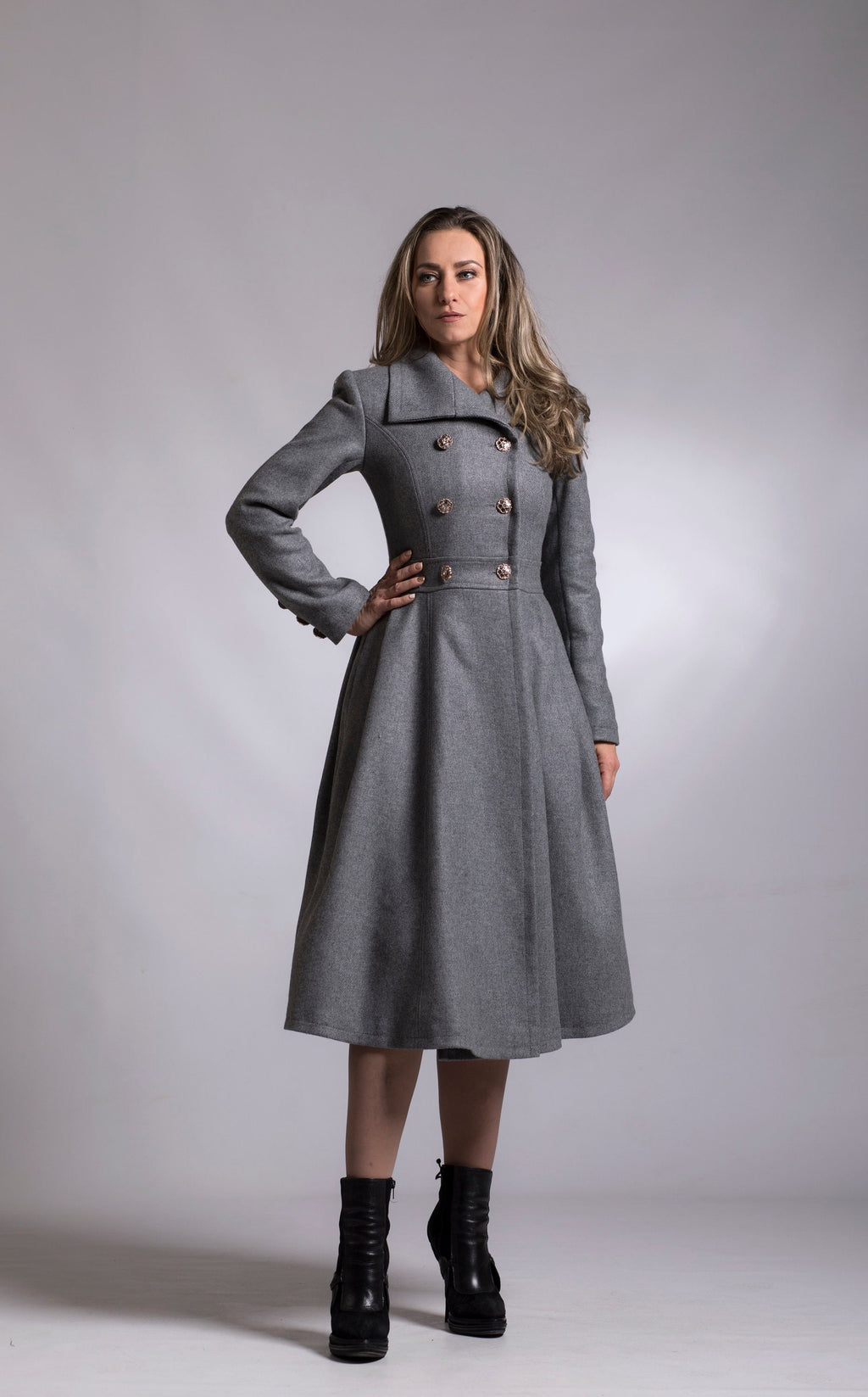 Princess Coat, Fall Fashion, Swing Coat, Custom Wool Coat, Personalized Label, Women Fashion, Double Breasted Coat, Womens Clothing