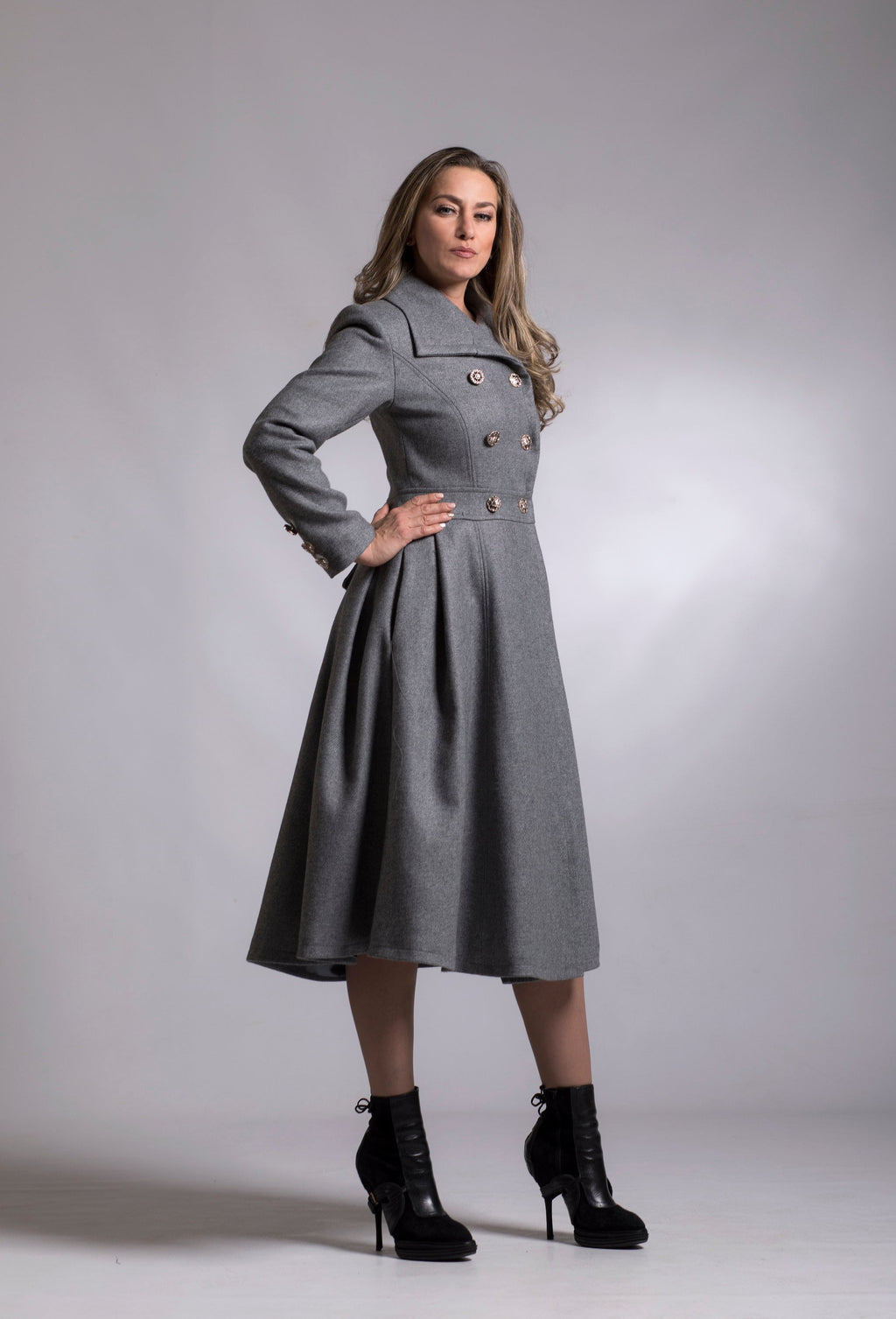 Princess Coat, Fall Fashion, Swing Coat, Custom Wool Coat, Personalized Label, Women Fashion, Double Breasted Coat, Womens Clothing