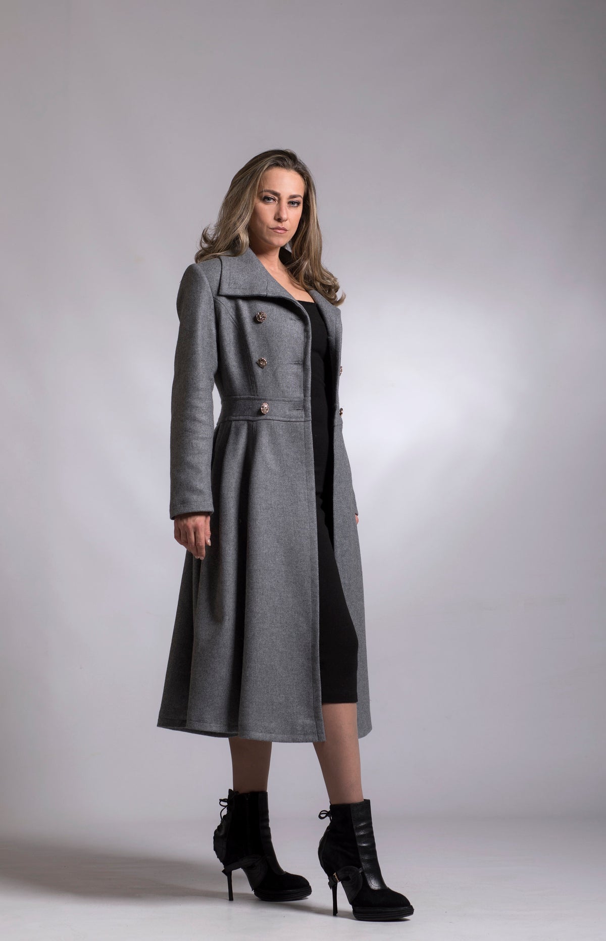 Princess Coat, Fall Fashion, Swing Coat, Custom Wool Coat, Personalized Label, Women Fashion, Double Breasted Coat, Womens Clothing