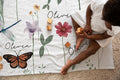 Personalized Wildflower Blanket: Vintage Floral Baby Girl Blanket