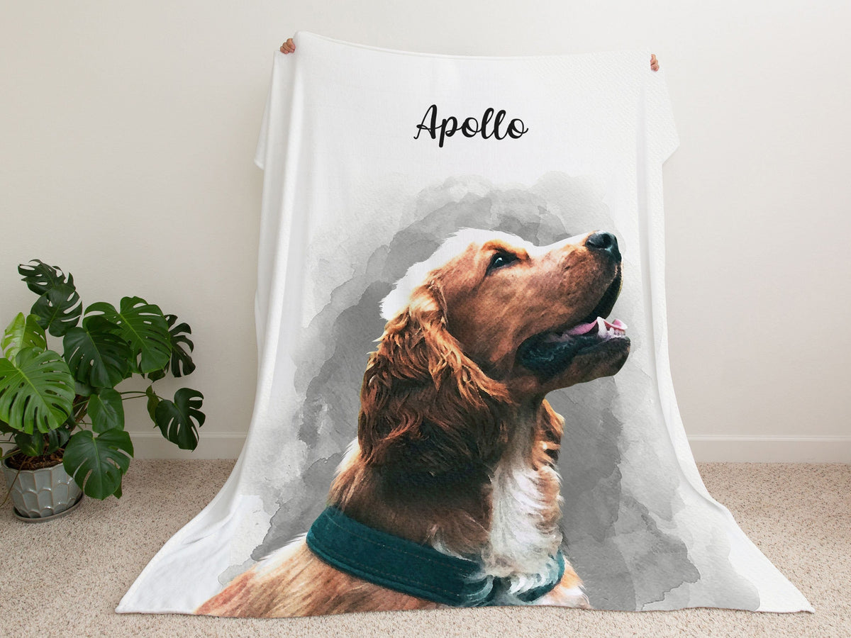 Custom Pet Blanket, Dog Blanket, Husband Gifts For Him, Dog Dad Gift, Dog Memorial Gift Pet, Dog Loss, Personalized Dog Lover Gift Dog Owner