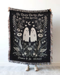 Til Death Blanket: Ghosts Woven Throw, Unique Spooky Couple Gift, Funny Wedding Anniversary Valentines Present, Halloween Goth Kawaii Cute