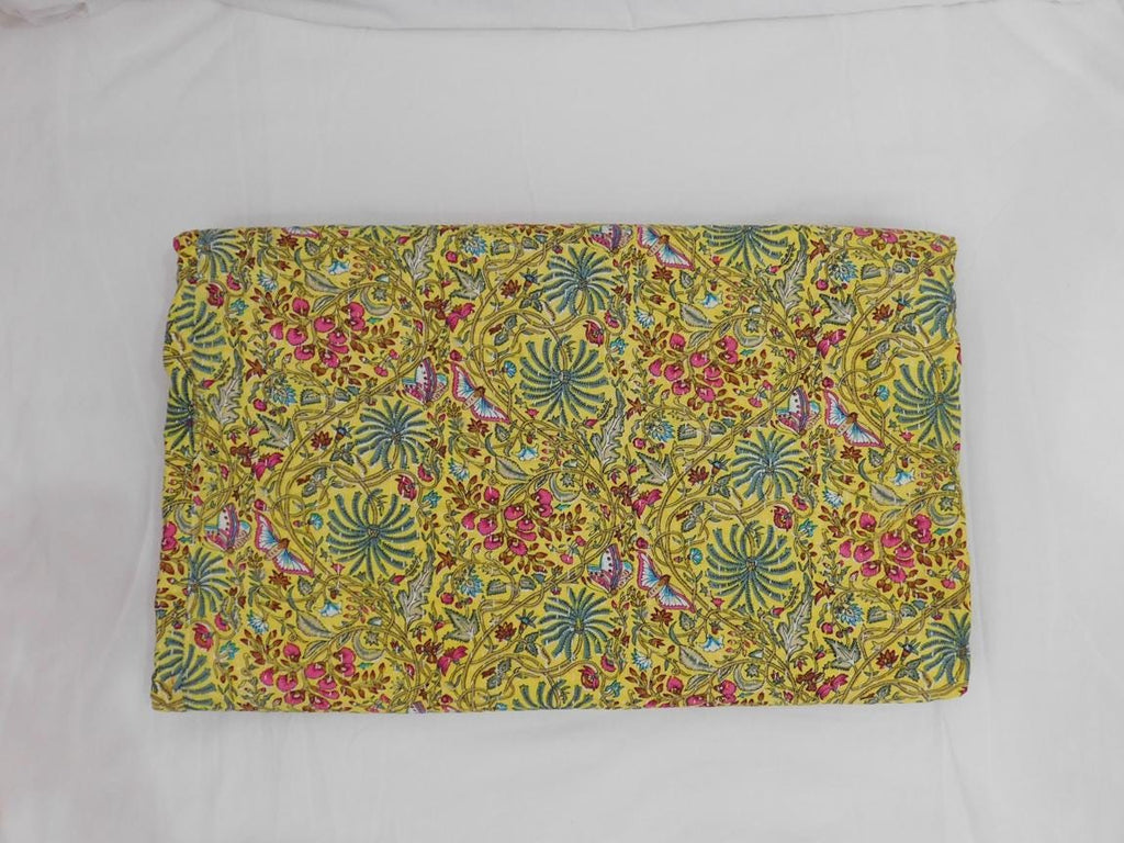 Butterfly Print Kantha Summer Bedspread Gift For Her