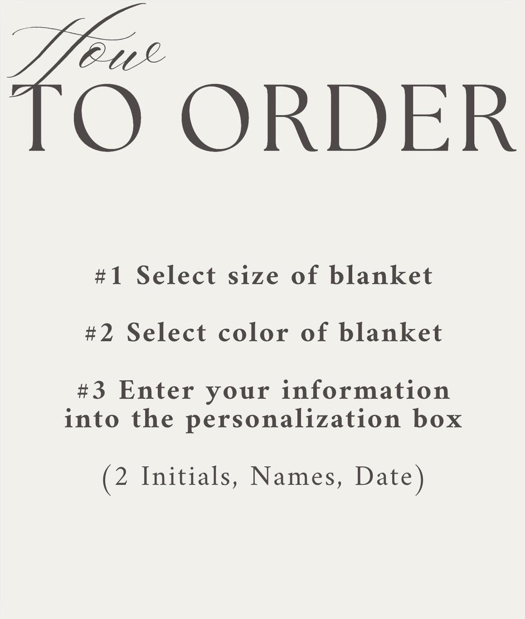 Personalized Throw Couples Blanket with Names Wedding Present Bridal Shower Gift for Newlyweds Cotton Anniversary Gift Engagement Gift