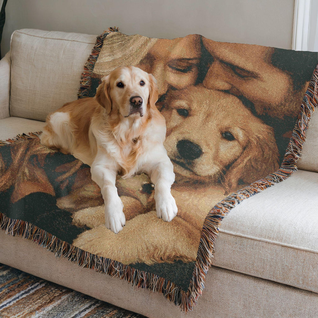 Soft Woven Blanket Personalized Photo Throw Custom Blanket with Picture for Adults Custom Gift Wedding Grandma Personalized Memorial Blanket