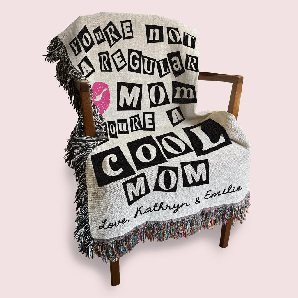Mom Woven Blanket - Personalized Throw Blanket - Mother's Day Gift