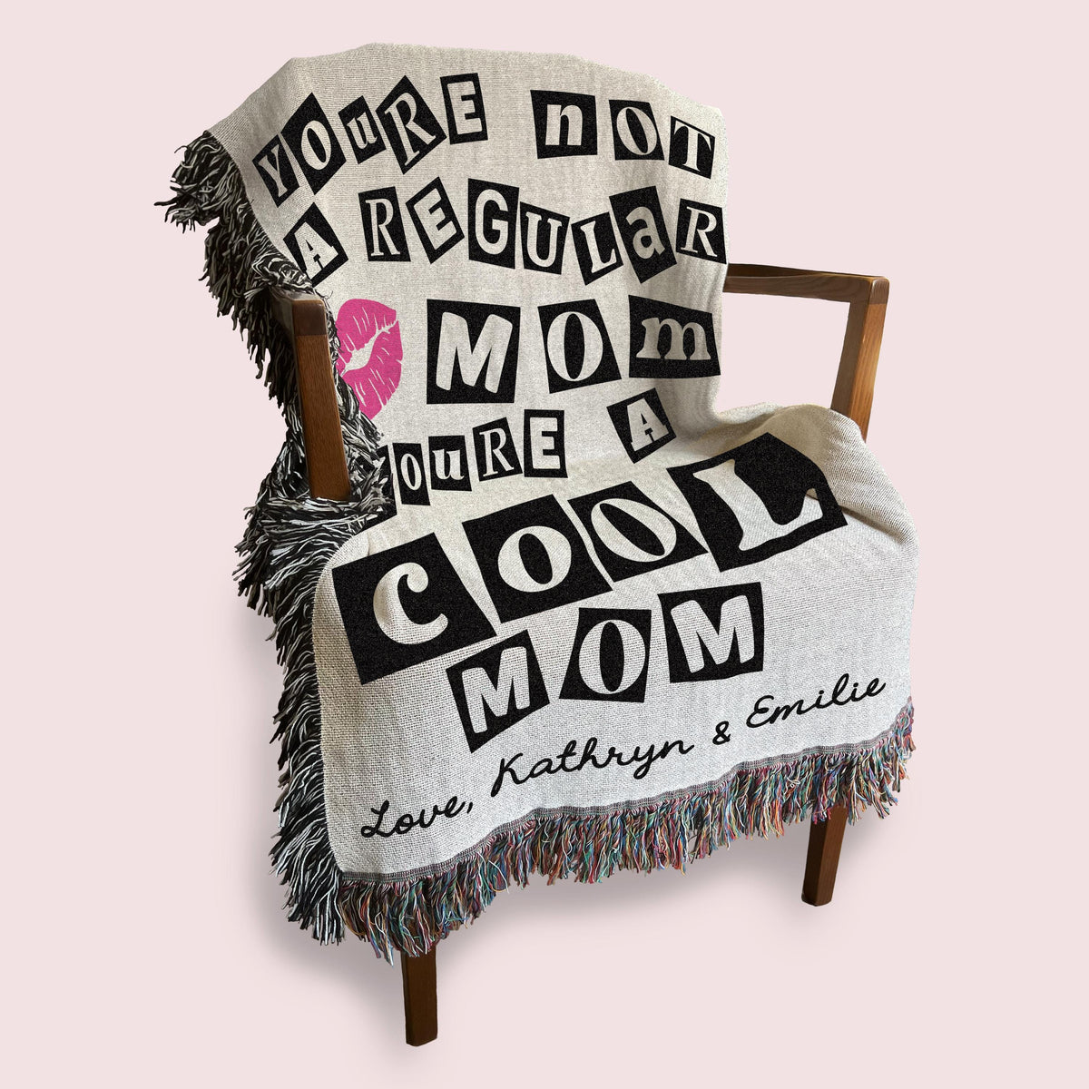 Mom Woven Blanket - Personalized Throw Blanket - Mother's Day Gift