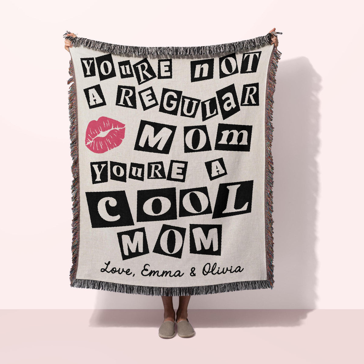 Mom Woven Blanket - Personalized Throw Blanket - Mother's Day Gift
