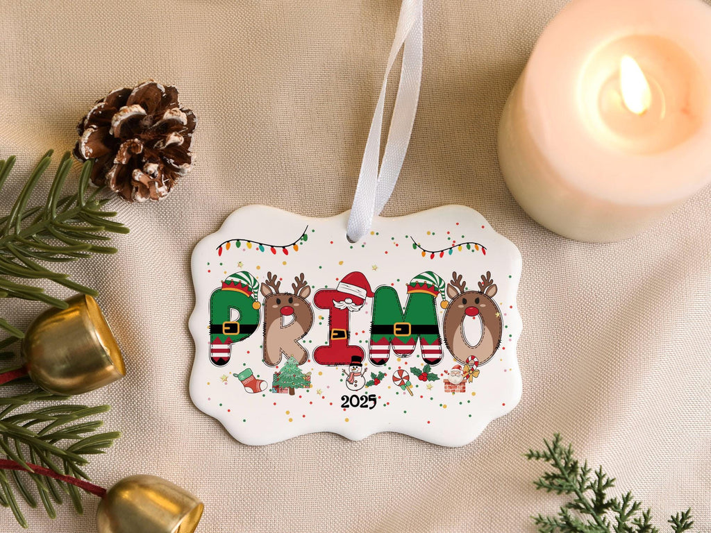 Personalized Kids Christmas Ornaments, 2026 Christmas Ceramic Ornament with Name, Holiday Keepsake, Xmas Gifts for Boys Girls