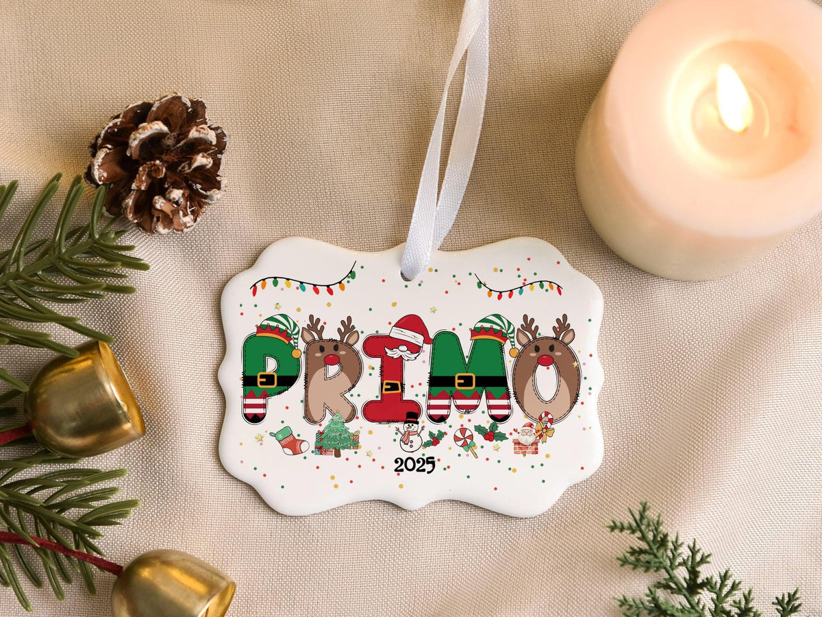 Personalized Kids Christmas Ornaments, 2026 Christmas Ceramic Ornament with Name, Holiday Keepsake, Xmas Gifts for Boys Girls