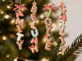 Custom Gingerbread Alphabet Ornament, Baby Name Ornament, First Christmas Stocking Tags, Xmas Gifts, Holiday Decor