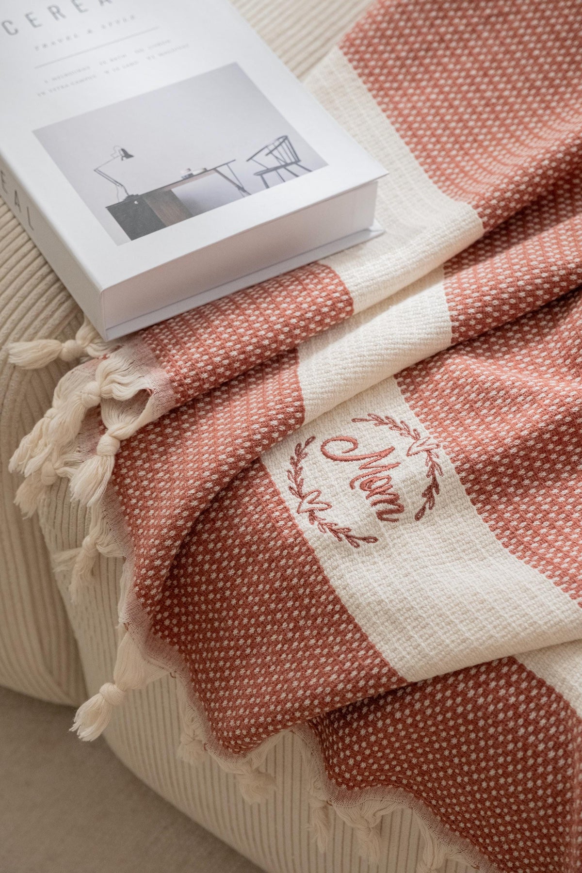 Cotton Anniversary Gift, Personalized 2nd Anniversary Gift, Custom Wedding Blanket, Mom Blanket