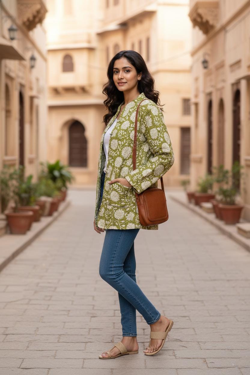 Cotton quilted Jacket women reversible fashion jacket coat Floral kantha women girls jacket winter summer  with Quilted jacket for women