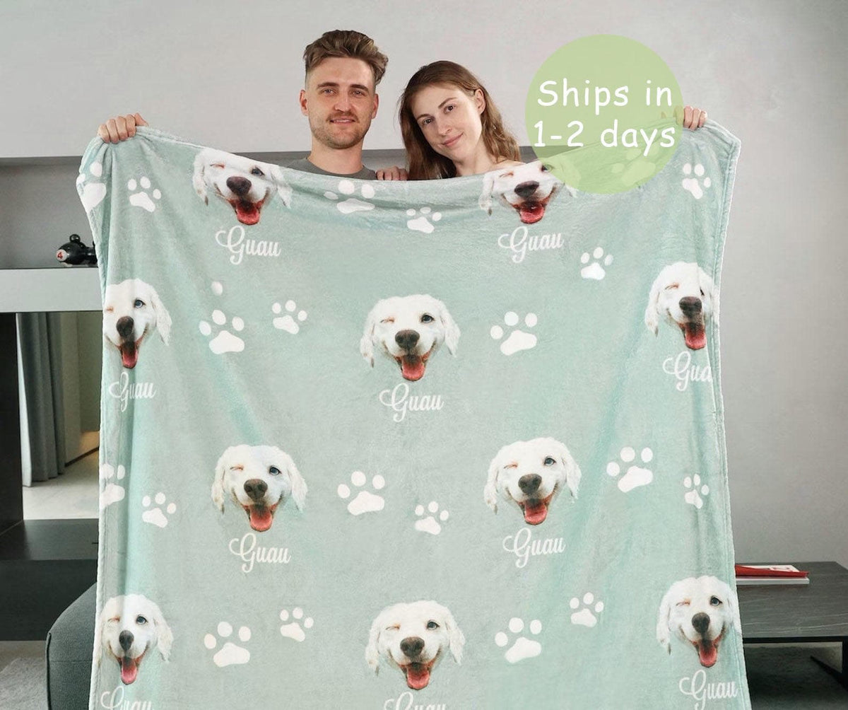 Personalized Dog Blanket with Name | Custom Photo Blanket for Dog | Custom Pet Photo Blanket | Personalized Dog Lover Gift | Gift for Pet