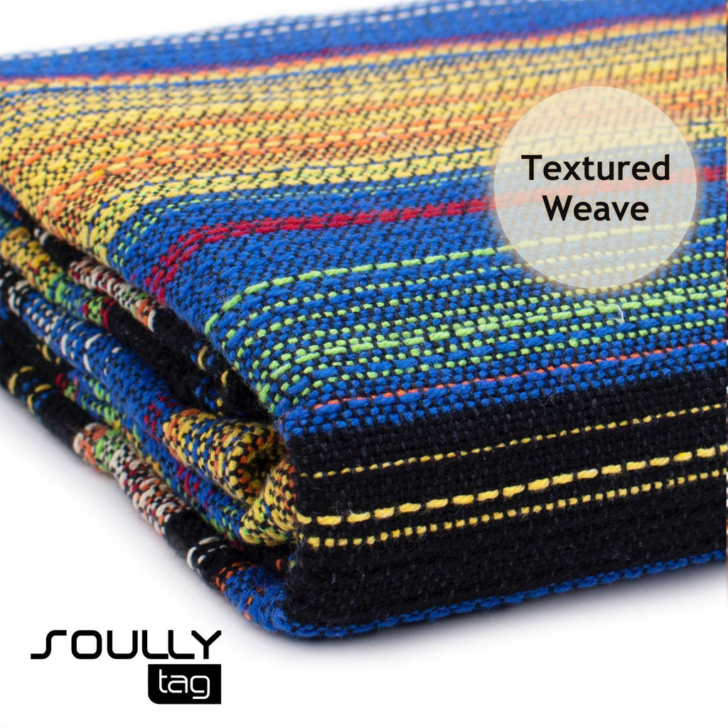 Recycled Cotton Throw Blanket | Durable Sofa Slip Cover |  Boho Bedspread Hand Woven | Sustainable Modern Traditional Home Decor