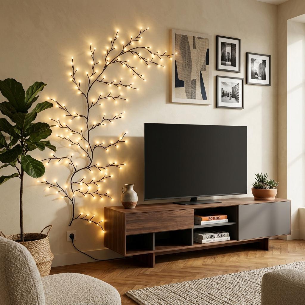 Willow Branch LED Lights, Bendable Fairy String Lights, Warm White Tree Lights, Wall Decor, Bedroom Ambiance, Home Decoration 72/96/144 LEDs