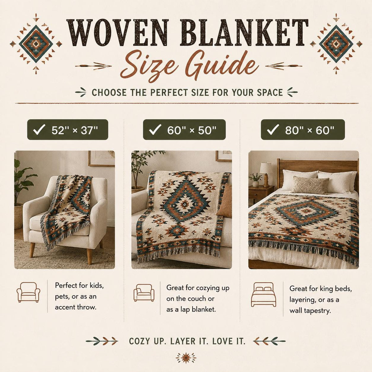 Rustic Plaid Pattern Woven Blanket | Autumn Tartan Throw