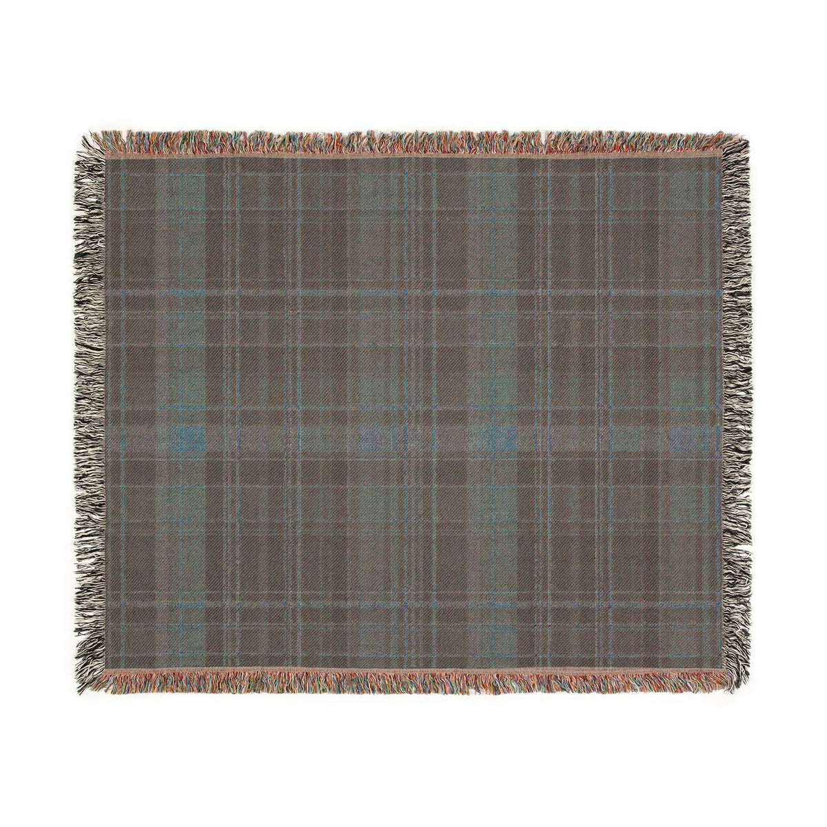 Rustic Plaid Pattern Woven Blanket | Autumn Tartan Throw