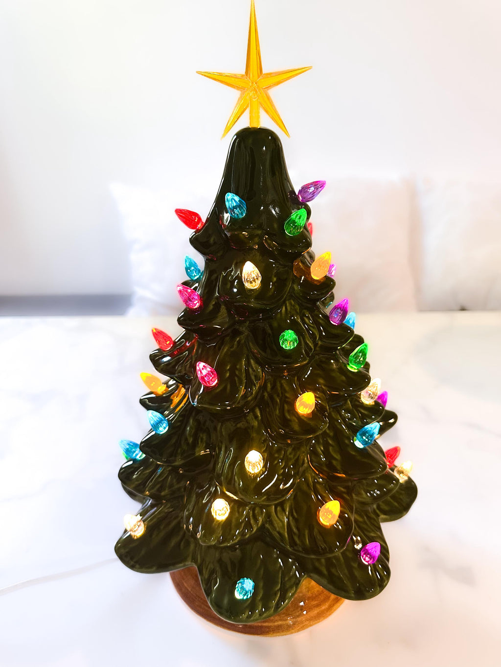 Light Up Ceramic Christmas Tree