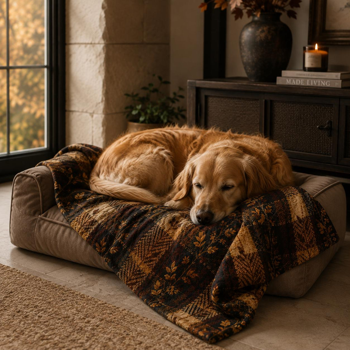 Fall Throw Blanket Autumn Plaid Blanket Botanical Leaf Sherpa Blanket Cozy Fall Home Decor for Couch Bed Housewarming Gift