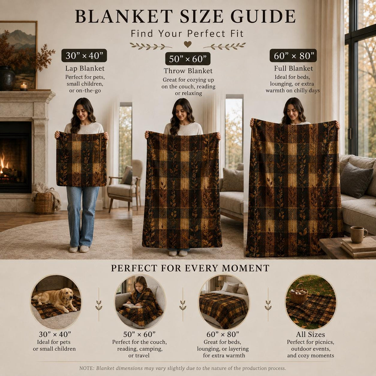 Fall Throw Blanket Autumn Plaid Blanket Botanical Leaf Sherpa Blanket Cozy Fall Home Decor for Couch Bed Housewarming Gift