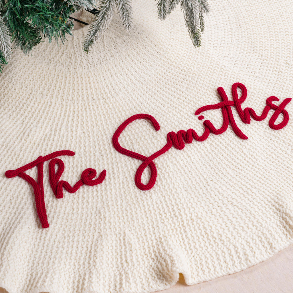 Personalized Christmas Tree Skirt, Family Christmas Tree Skirts, Custom House Warming Gift, Christmas Home Decor, Christmas Decorations