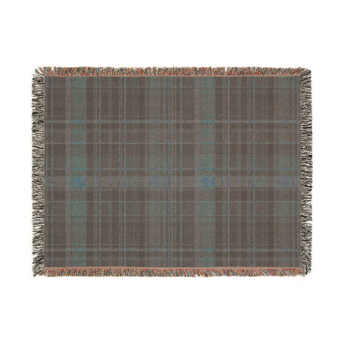 Rustic Plaid Pattern Woven Blanket | Autumn Tartan Throw