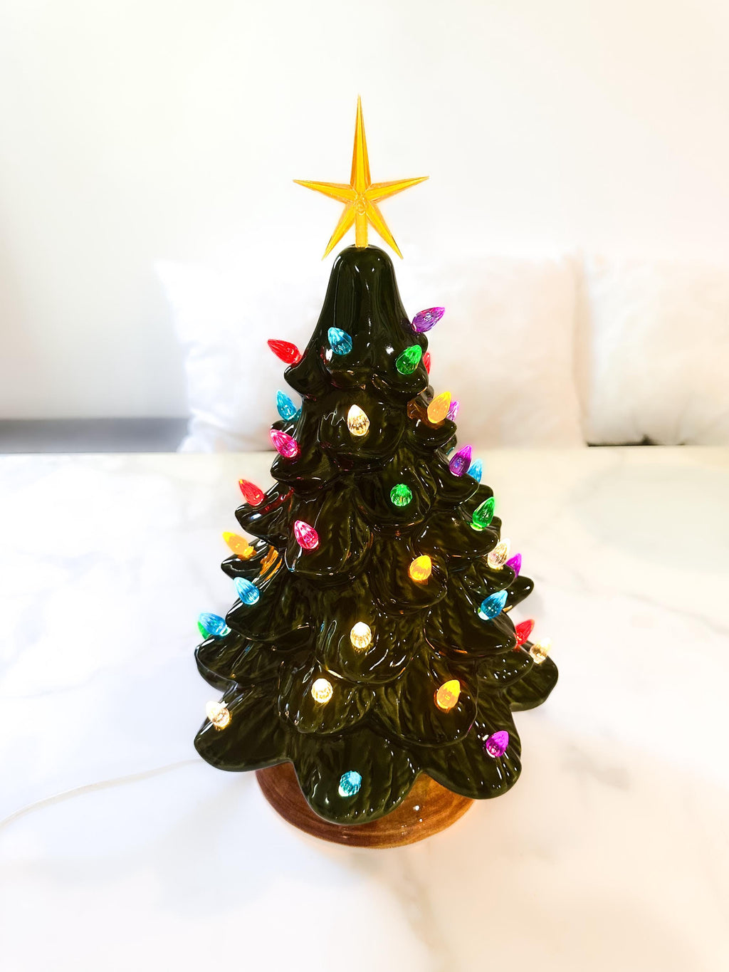 Light Up Ceramic Christmas Tree