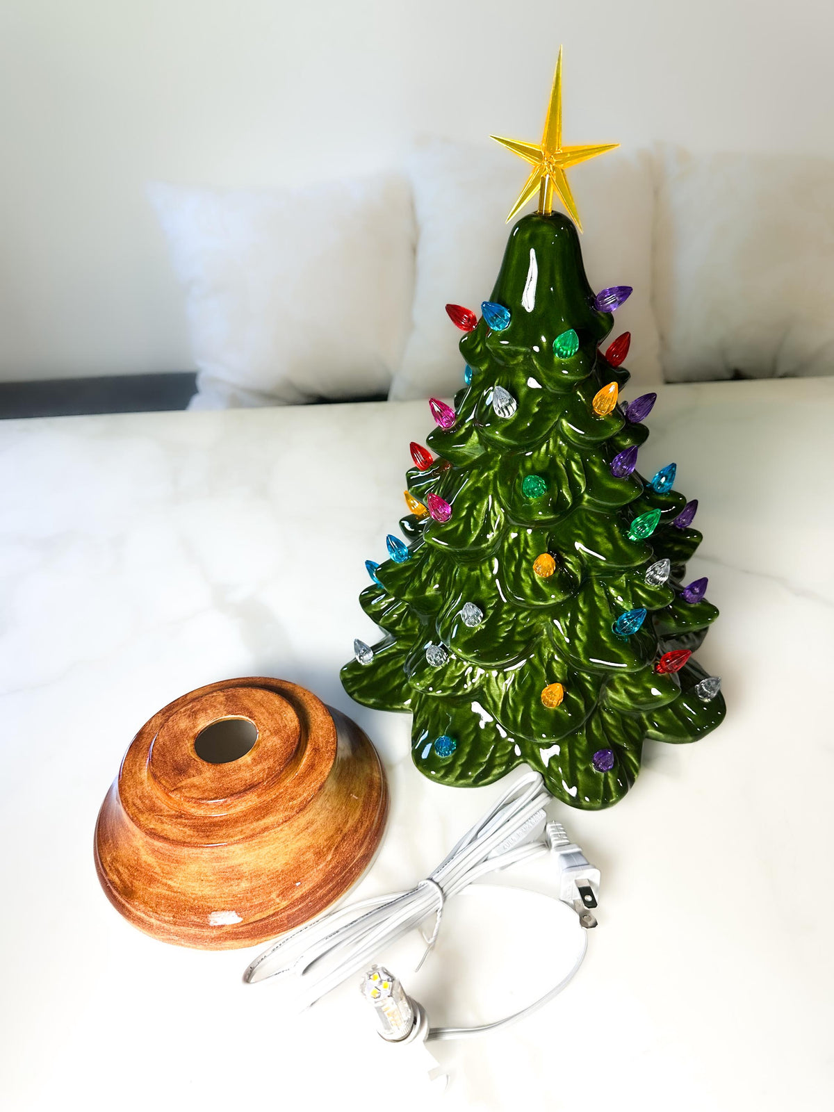 Light Up Ceramic Christmas Tree