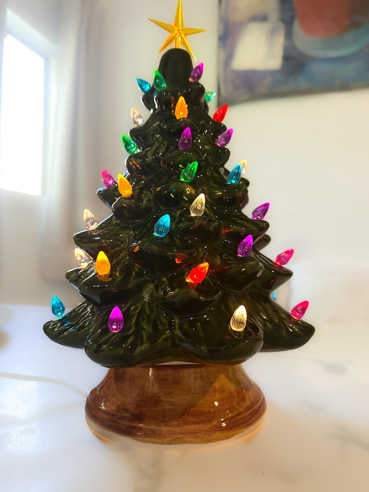 Light Up Ceramic Christmas Tree